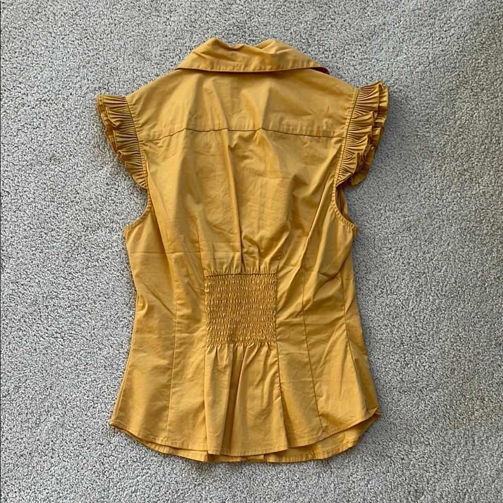 Bebe Yellow Ruffle Top - Picture 2 of 3